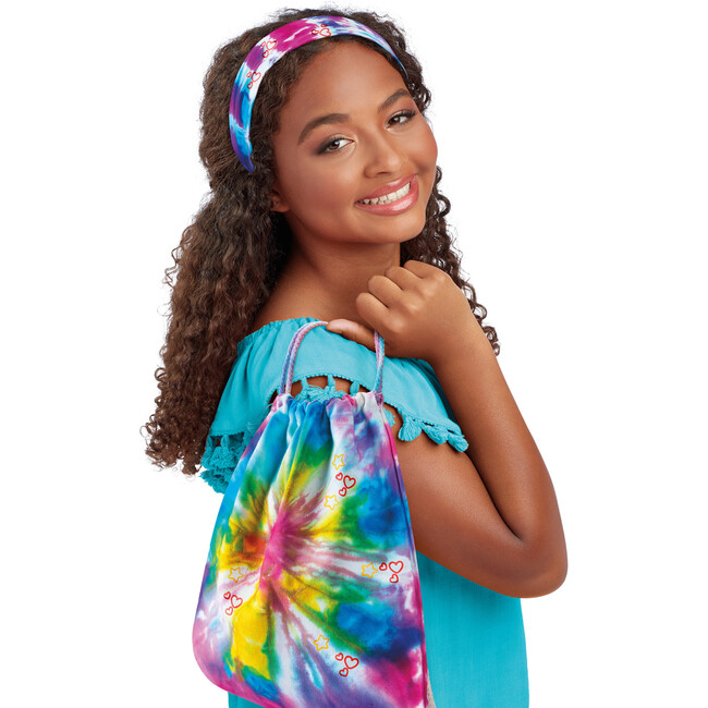 Shimmer ‘n Sparkle: Tie Dye Fashion Tote & Headband Craft Kit - Craft Kits - 4