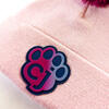 Magic Beanie: Toddler Winter Hat with Acrylic Yarn & Color Change Silicone Patch- Pink & Hot Pink - Hats - 3