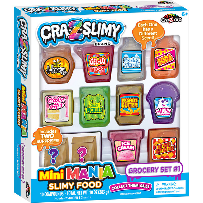 Cra-Z-Slimy: Mini Mania Slimy Food: Grocery Set #1