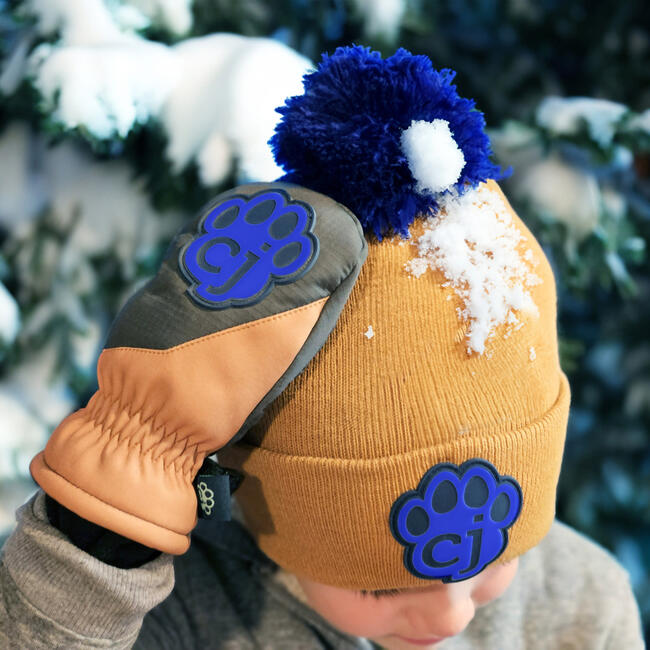 Magic Mittens: Waterproof Toddler Winter Mittens w/ Color Change Patch- Brown & Blue - Gloves - 5