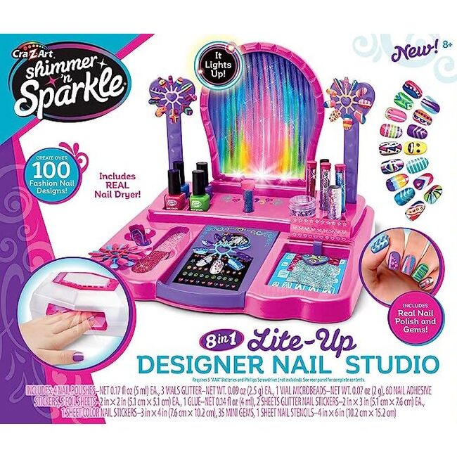 Shimmer 'N Sparkle Crazy Lights The Real 8-in-1 Nail Design Studio