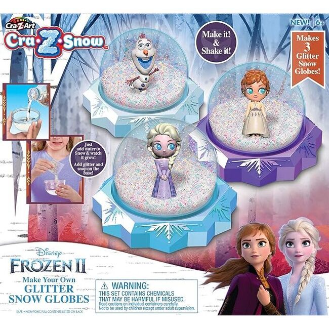 Disney Frozen II Make Your Own Glitter Snow Globes - Activities - 2