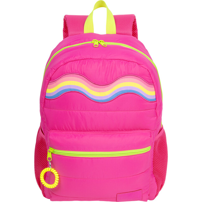 Style.Lab: Debo Rainbow Puffer Backpack - Hot Pink