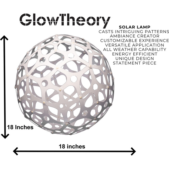 GlowTheory: 18" Solar - Peace - White - Lighting - 3
