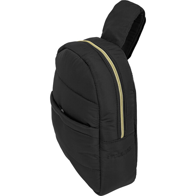 Style.Lab: Bekah Puffer Crossbody Backpack Belt Set - Black - Costume Accessories - 5