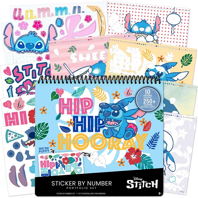 Disney Stitch: Sticker By Number Portfolio Set