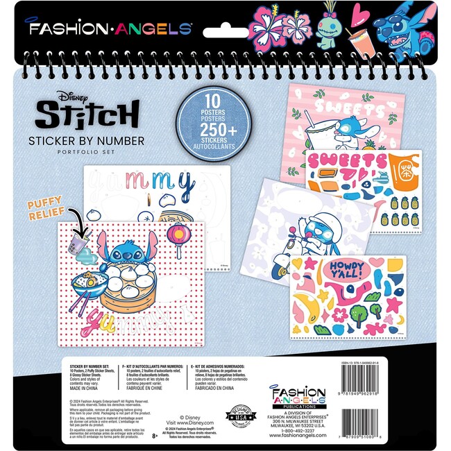 Disney Stitch: Sticker By Number Portfolio Set - Arts & Crafts - 7