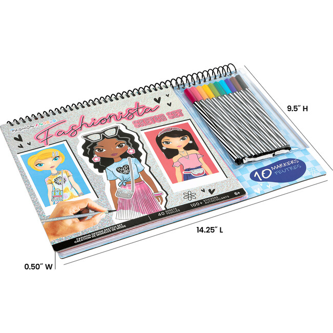 Sketch Portfolio & Markers Set: Fashionista - Arts & Crafts - 7