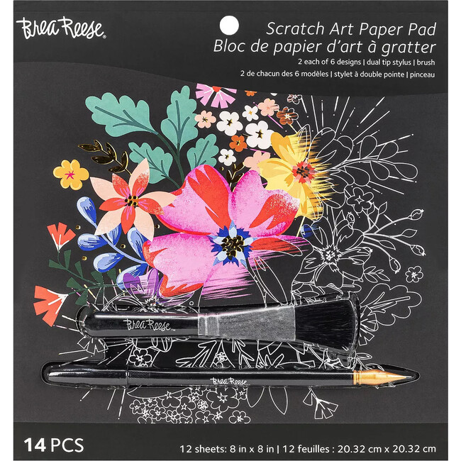 Brea Reese: Scratch Art Paper Pad - Mystical - 12 Designs