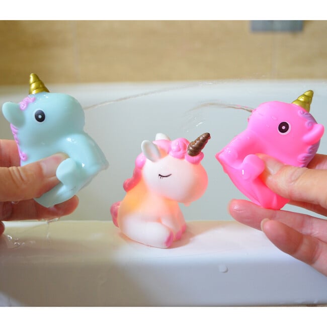 Buddy & Barney: Bath Time Unicorns - 3 Piece Toy Set, Toddler-Kids Ages 10mo+