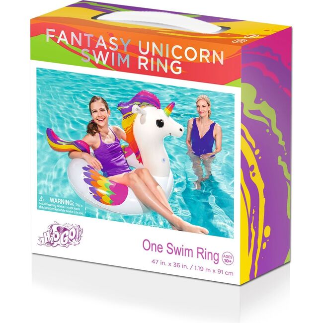 47" Fantasy Unicorn Inflatable Swim Tube Float - Pool Floats - 2