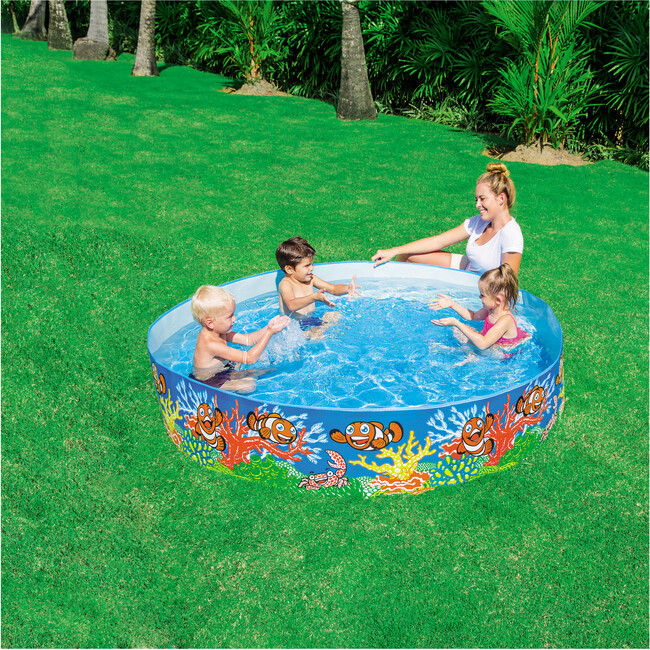 6' x 15" Odyssey Fill 'N Fun Plastic Kids Swimming Pool - Outdoor Games - 2