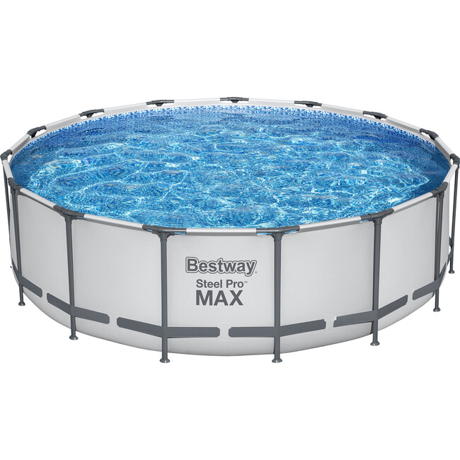 Steel Pro MAX 15' x 48" Prismatic Stone Pool Set - Pool Accessories - 1