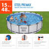 Steel Pro MAX 15' x 48" Prismatic Stone Pool Set - Pool Accessories - 3 - thumbnail