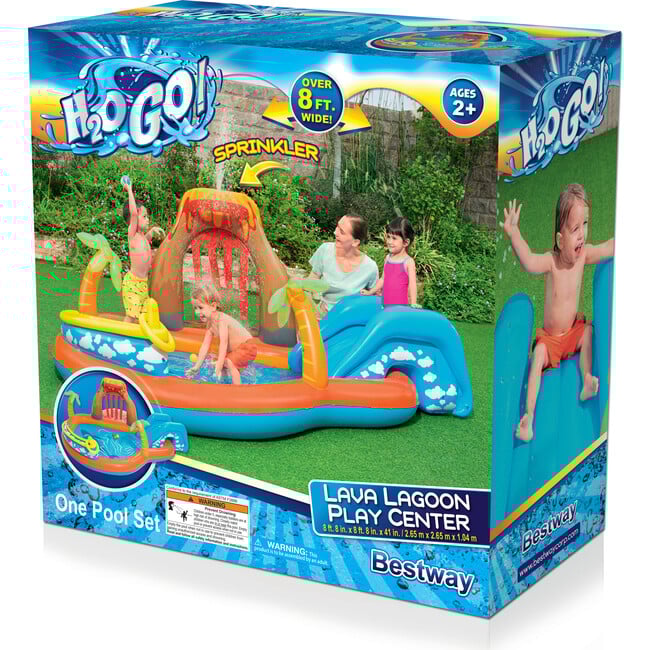 Lava Inflatable Play Center with Play Balls, Ball Ramp, Ring Toss Game, Water Blob - Playhouses - 4