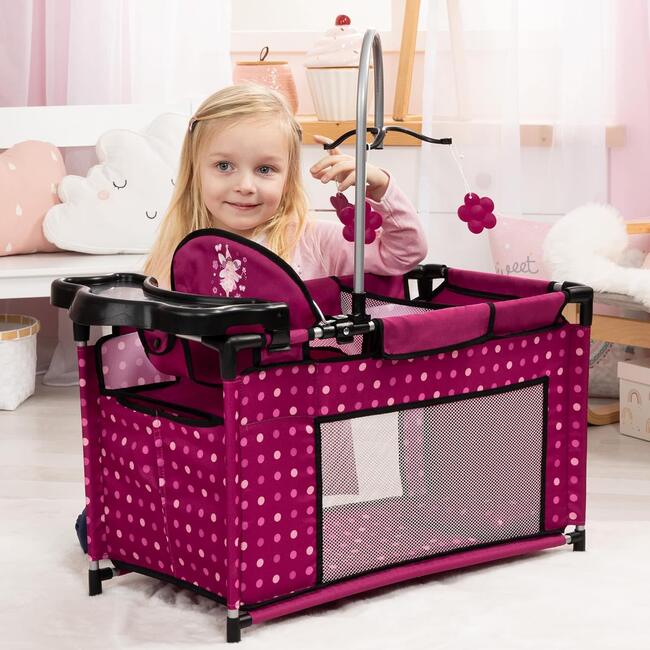 Bayer Design Dolls: Multi Bed - Hot Pink, Dots, Fairy - Doll Accessories - 2