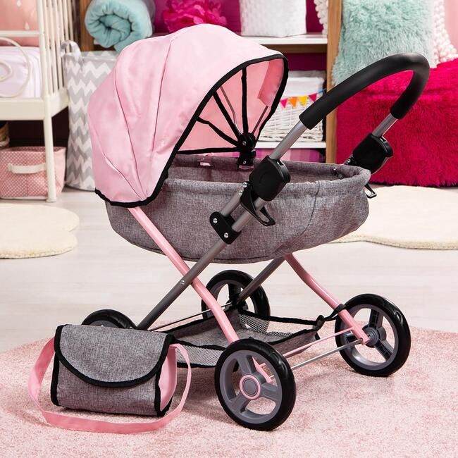 4-in-1 Toy Baby Doll Pram Stroller Cosy Set - Doll Accessories - 3