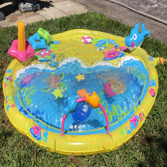 Wiggle 'N Waves 44" Activity Sprinkling Play Round Mat - Kids Sprinklers - 1