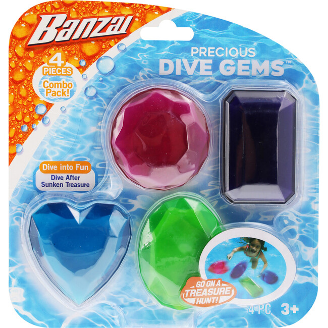 Water/Pool Toy Dive Set - Precious Dive Gems- 4 Pack - Pool Toys - 7