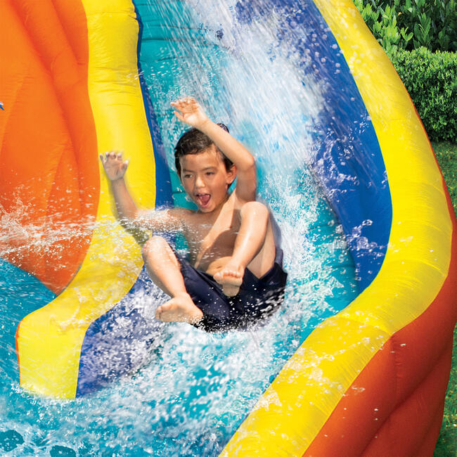 Sidewinder Falls Inflatable Water Park with Slide and Water Cannons - Lawn Water Slides - 3