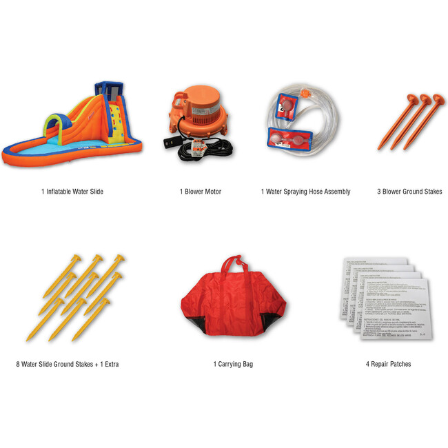 Pipeline Water Park- Inflatable Outdoor Backyard Water Slide Splash Toy - Lawn Water Slides - 7