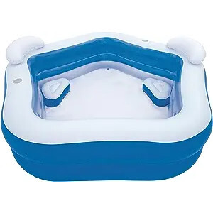 H2OGO! Family Fun Inflatable Kiddie Pool - 7' x 6'9" x 27" - Pool Floats - 1