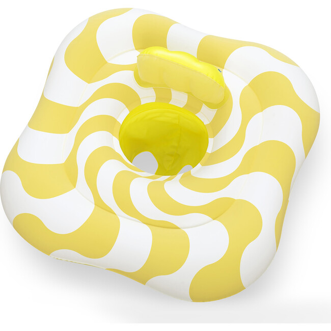 Comfort Plush: Baby Float - Yellow Wavy Square