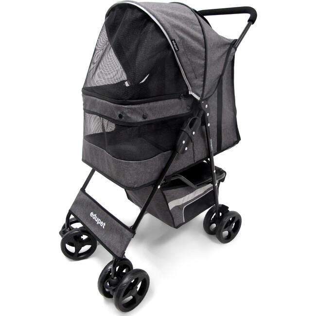 Edupet: Pet Stroller: Gy/Bk - 33lb Capacity