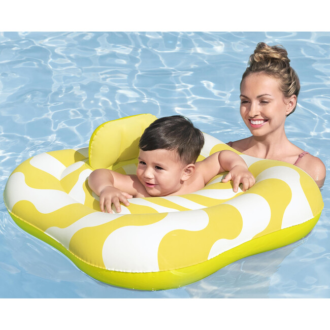 Comfort Plush: Baby Float - Yellow Wavy Square - Pool Floats - 2