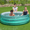 H2OGO! Big Metallic 3-Ring Inflatable Play Pool - 5’7” Diameter - Outdoor Games - 3