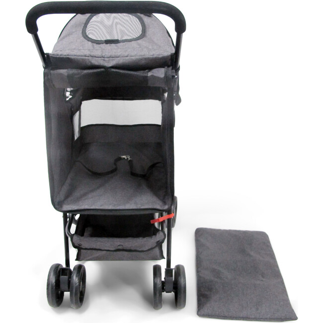 Edupet: Pet Stroller: Gy/Bk - 33lb Capacity - Doll Accessories - 3