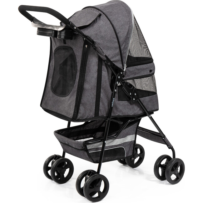 Edupet: Pet Stroller: Gy/Bk - 33lb Capacity - Doll Accessories - 6