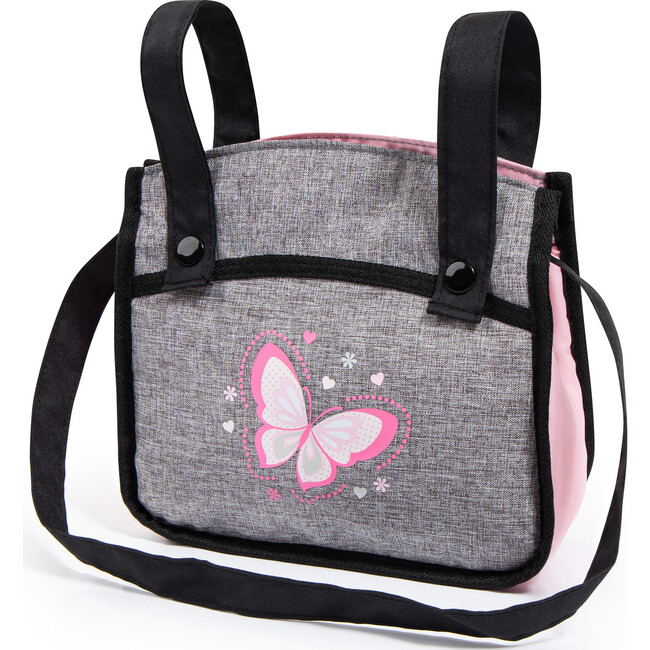Bayer Design Dolls: Xeo Twin Pram - Butterfly Grey & Pink - Doll Accessories - 7