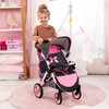 Bayer Design Dolls: Twin Star Stroller - Black, Pink, Heart - Doll Accessories - 6