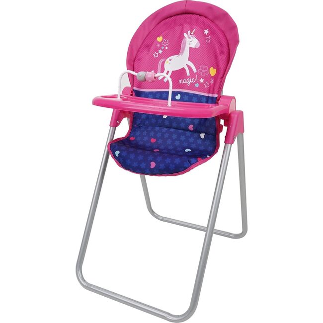 Unicorn Doll Pretend Play Highchair for 21" Dolls