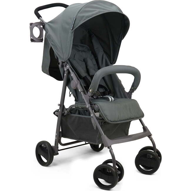 Kids Lightweight Stroller With Extra-Large Canopy - Storage Basket, Front Swivel Wheels, Ergonomic Handle, Cup Holder & Reclinable Back Rest, Ages 6-36 Months