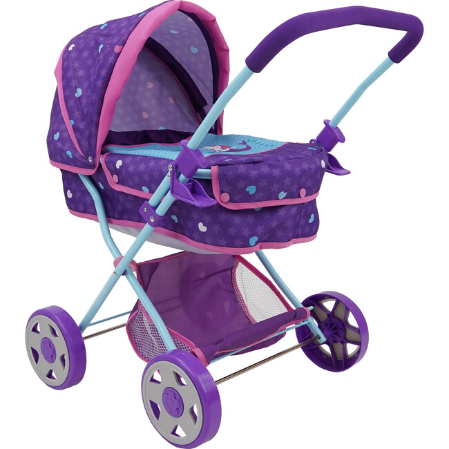 509 Mermaid Doll Pram - Purple & Teal