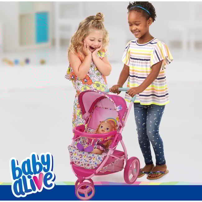 Baby Alive Doll Jogging Stroller - Pink & Rainbow - Doll Accessories - 4