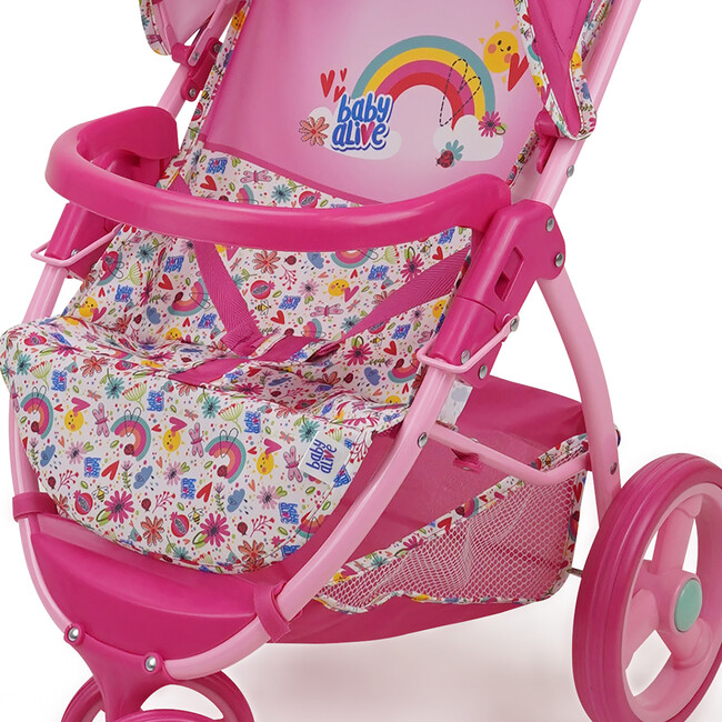 Baby Alive Doll Jogging Stroller - Pink & Rainbow - Doll Accessories - 6