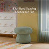 Mushroom Pouf in Sage Teddy Loop - Ottomans - 4 - thumbnail