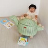 Dinosaur Handcrafted Rattan Storage Basket, Green, Medium - Storage Baskets - 4