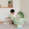 Dinosaur Handcrafted Rattan Storage Basket, Green, Medium - Storage Baskets - 5