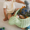 Dinosaur Handcrafted Rattan Storage Basket, Green, Medium - Storage Baskets - 6