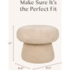 Mushroom Pouf in Chai Shearling - Ottomans - 5