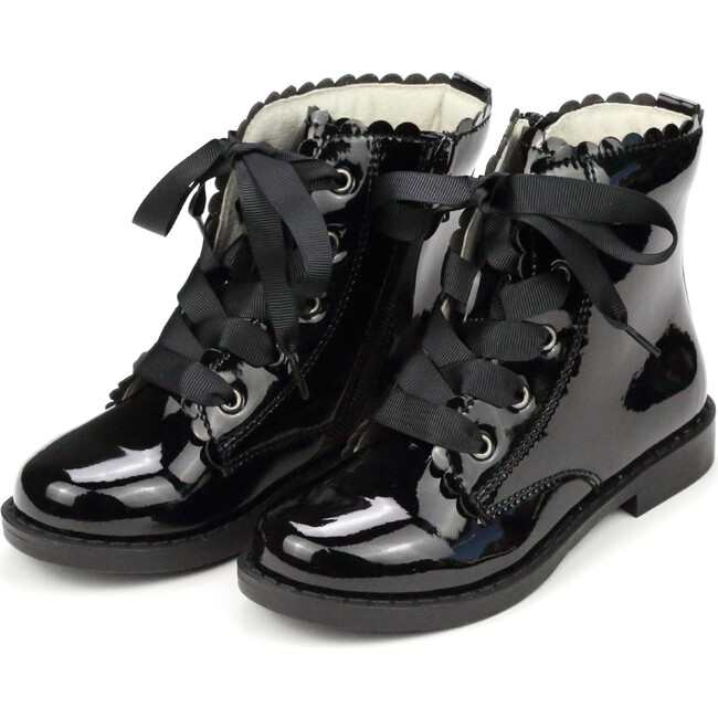 Josephine Scallop Boot,  Black
