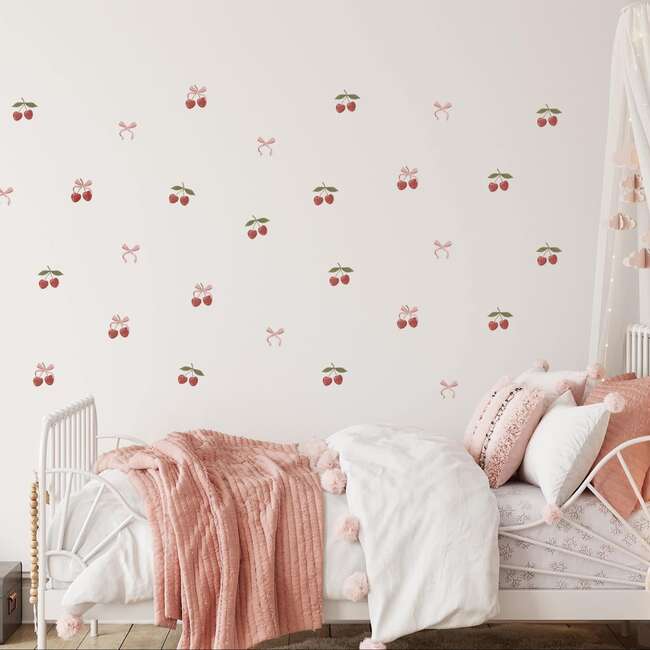 Peel & Stick Fabric Wall Stickers, Cherries
