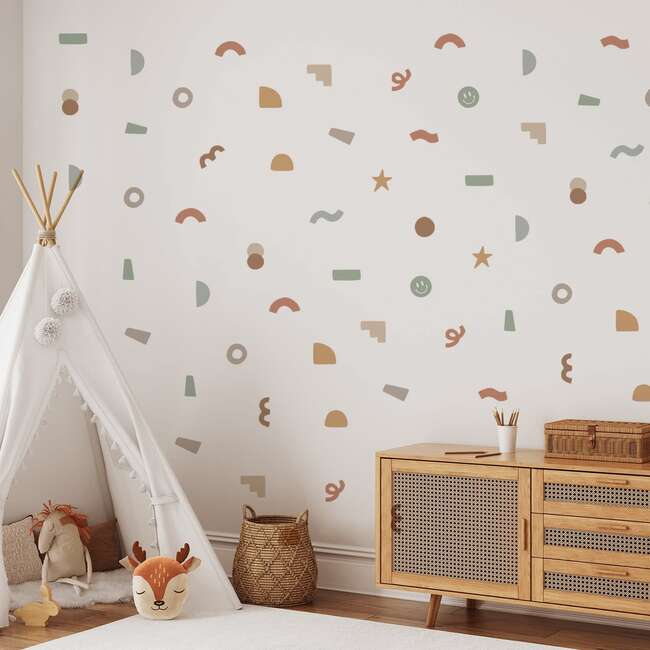 Peel & Stick Fabric Wall Stickers, Abstract Earth