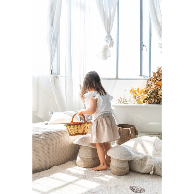 Mushroom Basket, Natural/Ivory - Storage - 2