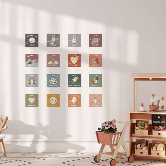 Peel & Stick Fabric Wall Stickers, Affirmation Squares - Wall Décor - 2