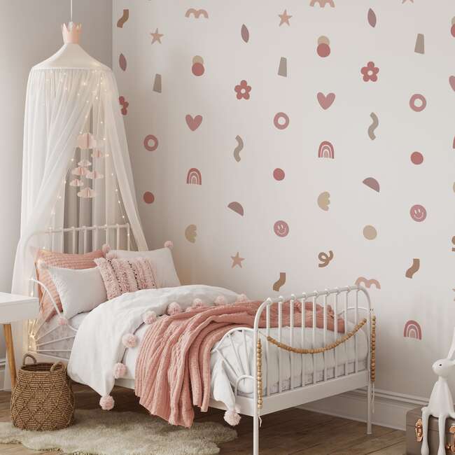 Peel & Stick Fabric Wall Stickers, Abstract Girly - Wall Décor - 2